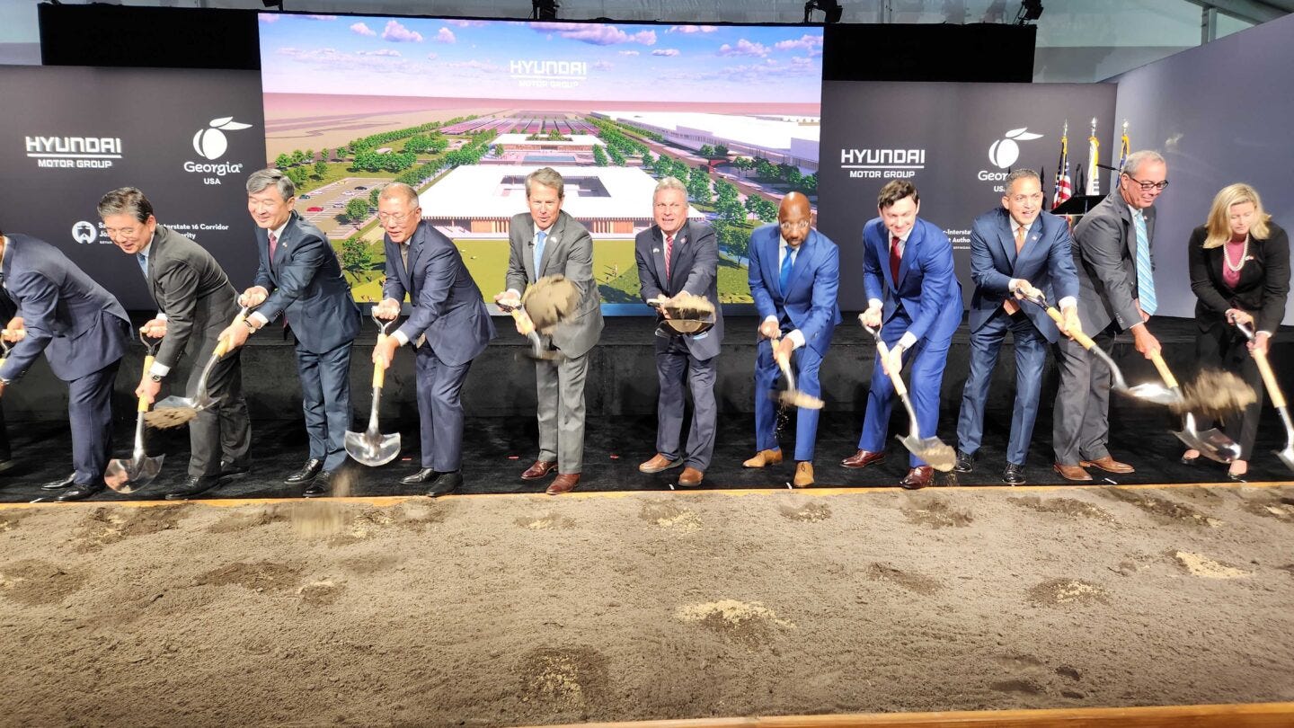 Georgia, Hyundai officials celebrate new electric vehicle plant – WABE
