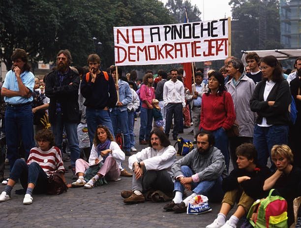 Germany North Rhine-Westphalia Bonn - protests against the dictatorship of Augusto Pinochet in Chile