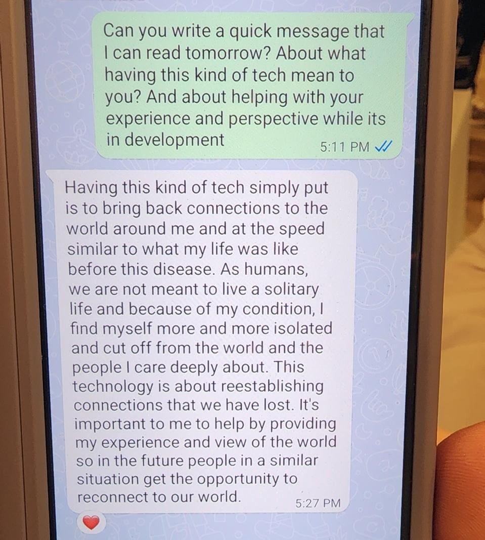 BCI Message from Jules