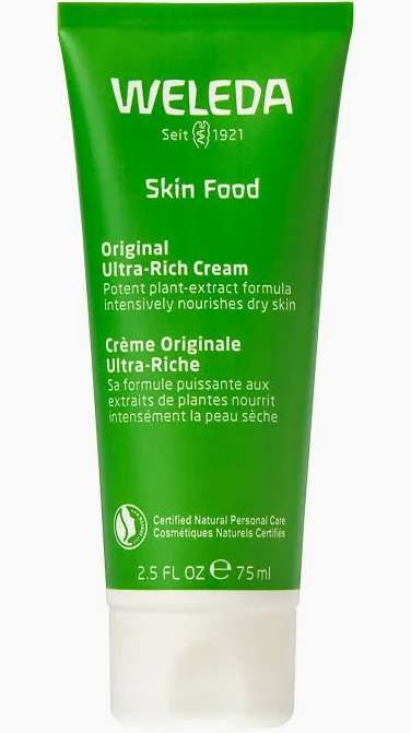 A gallery of three different formulations of the Weleda Skin Food for The Beauty Ed® substack