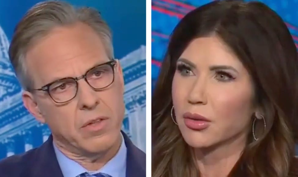 Jake Tapper uses ICE shooting to trick Kristi Noem into accidentally ...