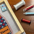 Stitching a Needlepoint Canvas Part 2: Picking Stitches and Stitching