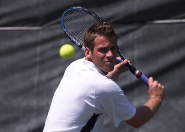 Tim Bainton of Epic Padel playing college tennis