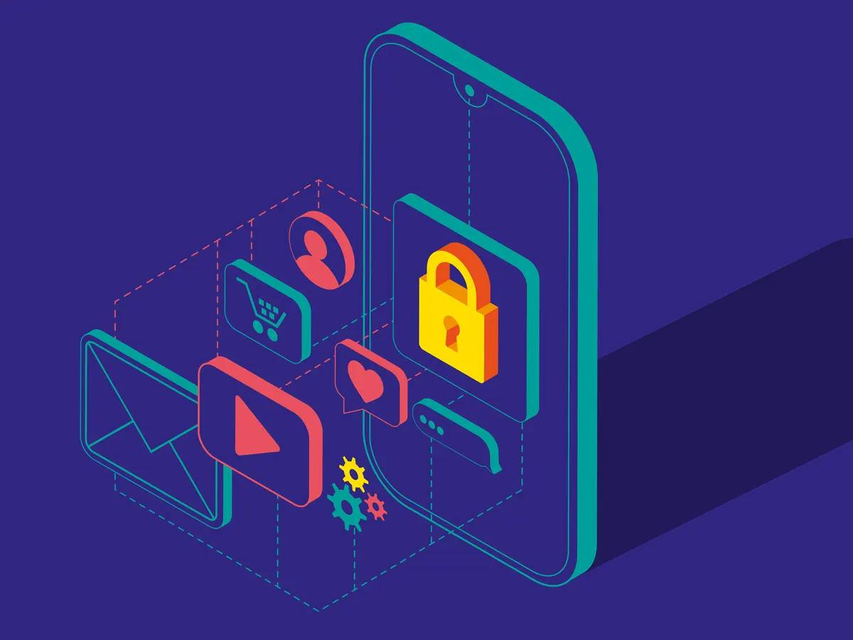 Dispositivo movil con iconos varios Dispositivo movil con iconos varios