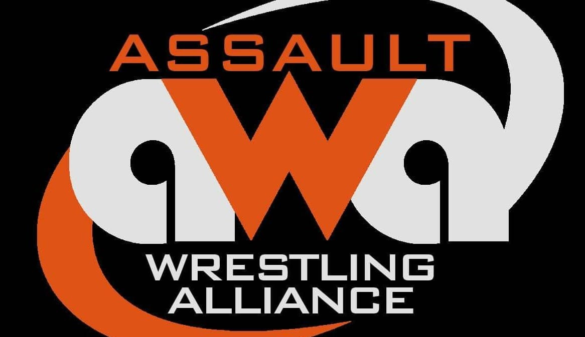 May be an image of text that says 'ASSAULT WRESTLING ALLIANCE' May be an image of text that says 'ASSAULT WRESTLING ALLIANCE'