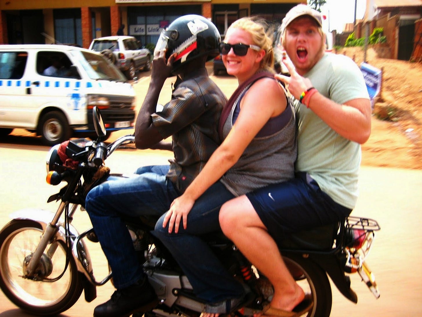 Cultural Safaris in Uganda: Enjoying a Boda Boda ride in Kampala