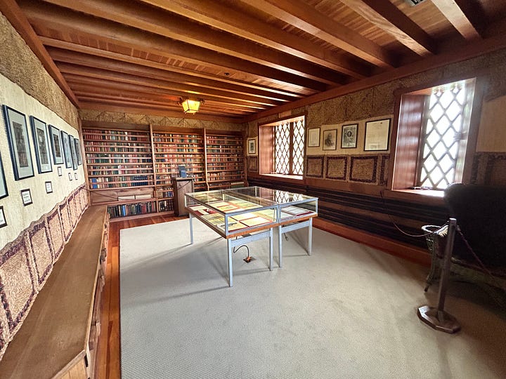 Gallery, library, paintings, books