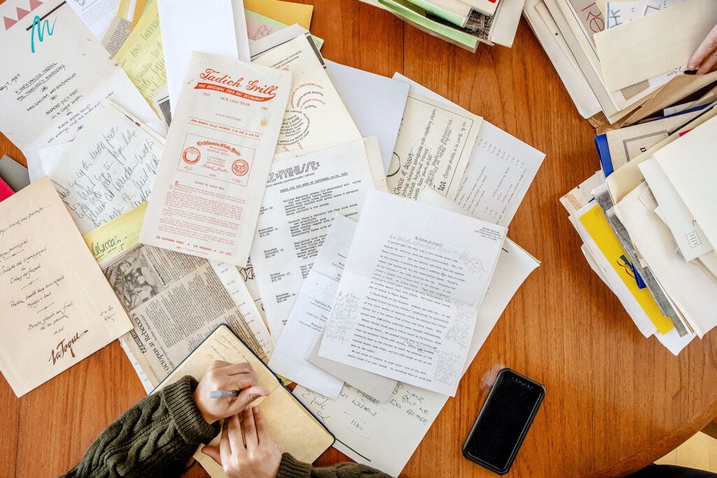 Ruth Reichl menus