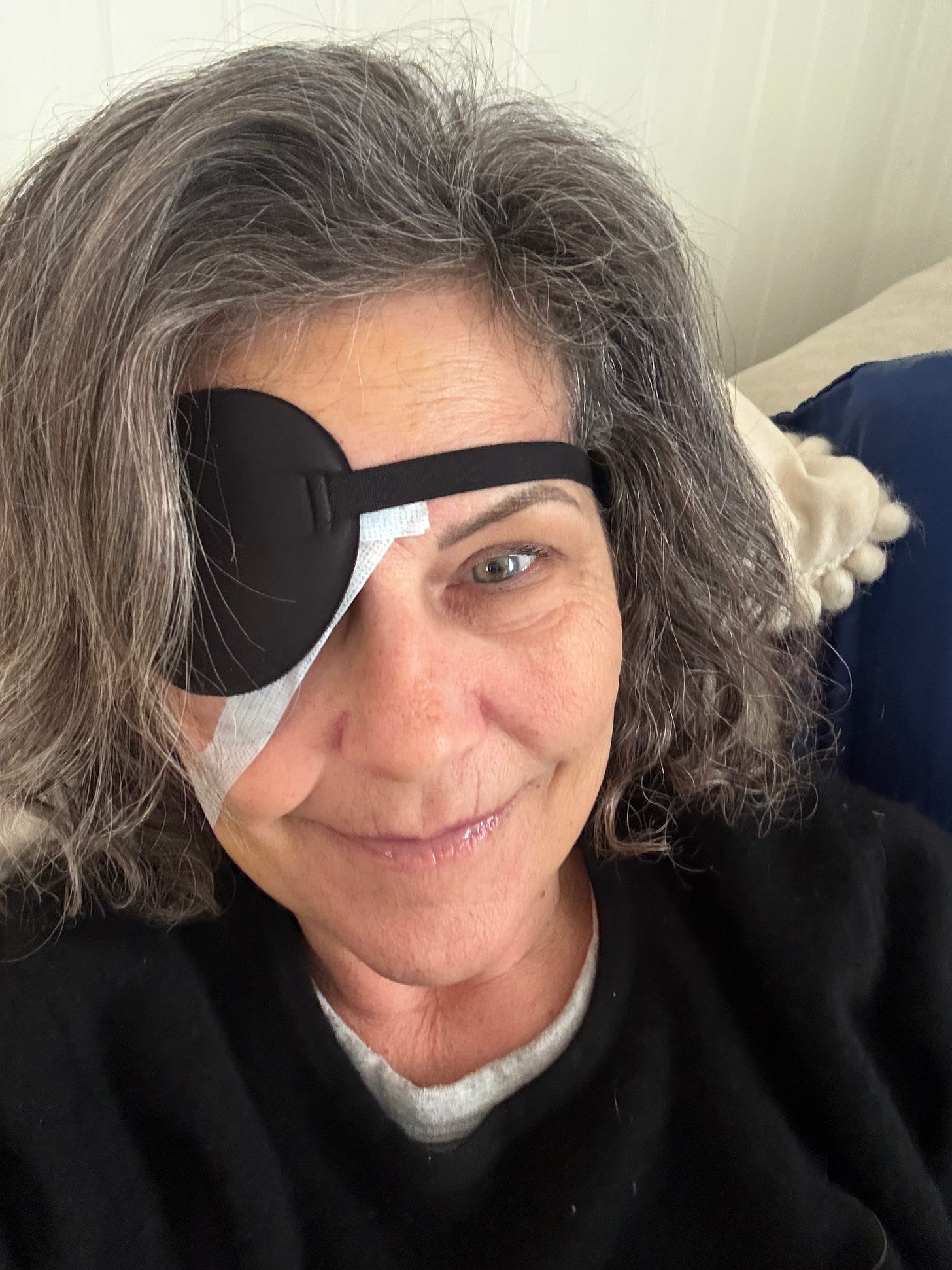 Me with my eye patch after surgery Me with my eye patch after surgery