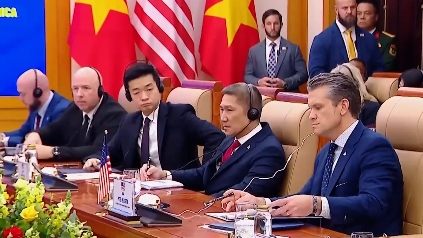 May be an image of the Oval Office, newsroom and text