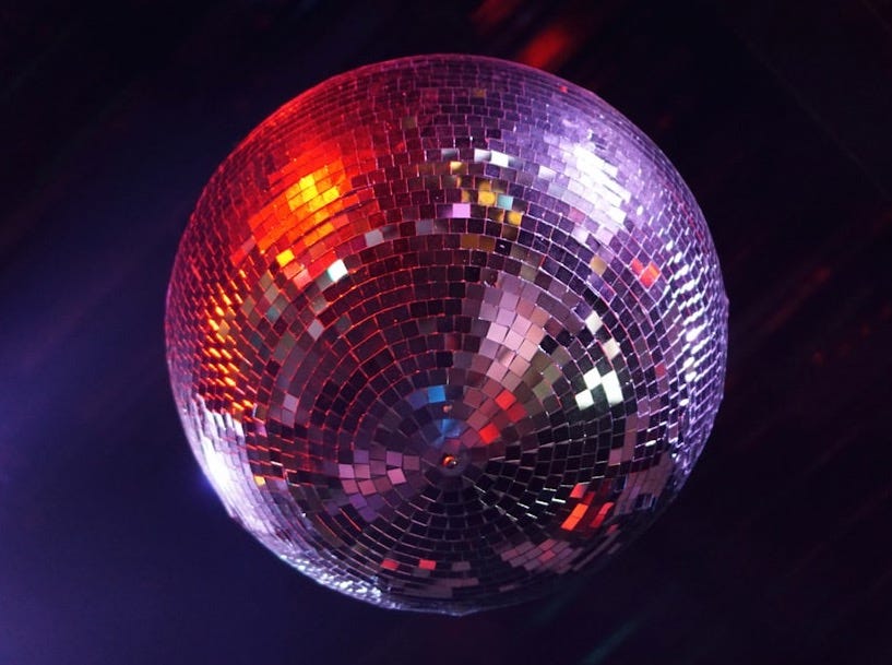 hanging mirror ball