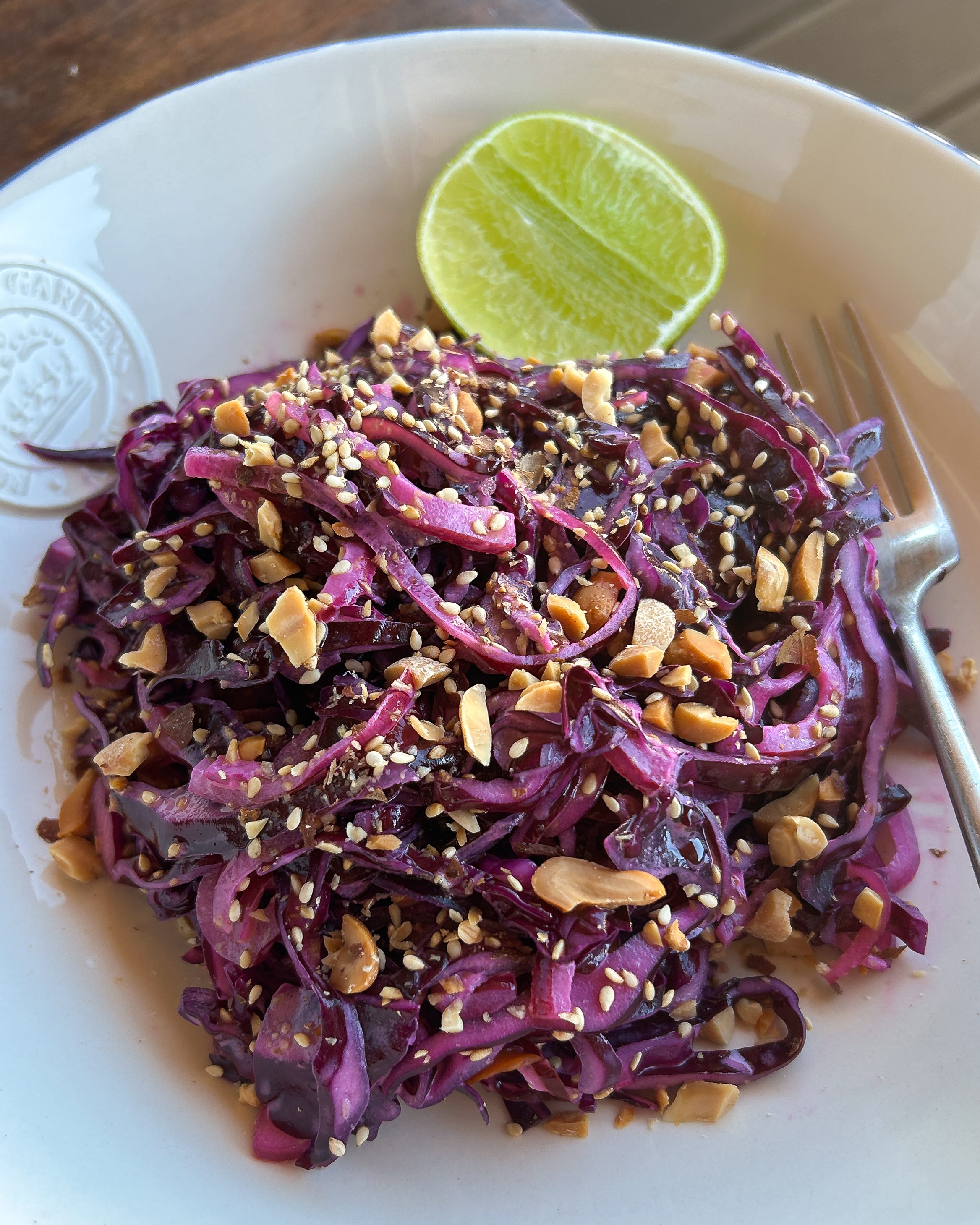 creamy red sesame slaw - by Susanna Bowers