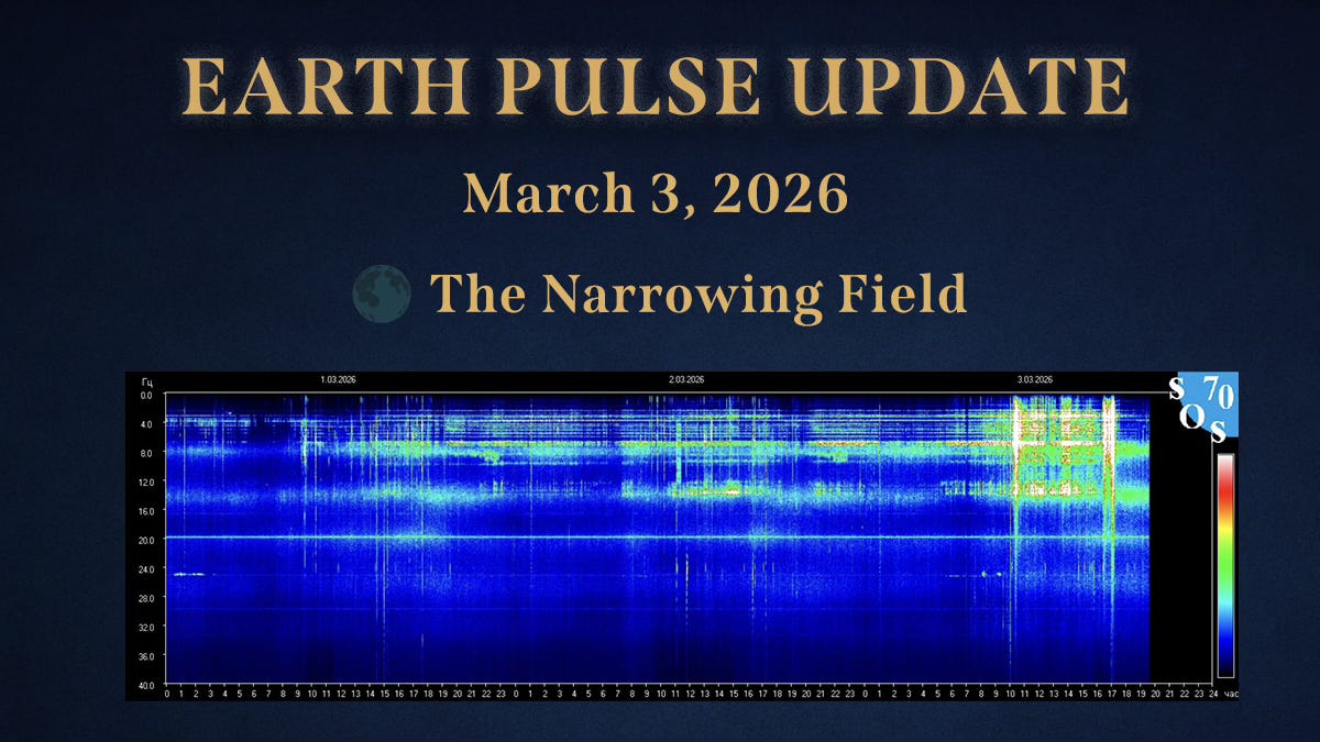 ⚡Earth Pulse Update - Mar 3 | 🌑 The Narrowing Field