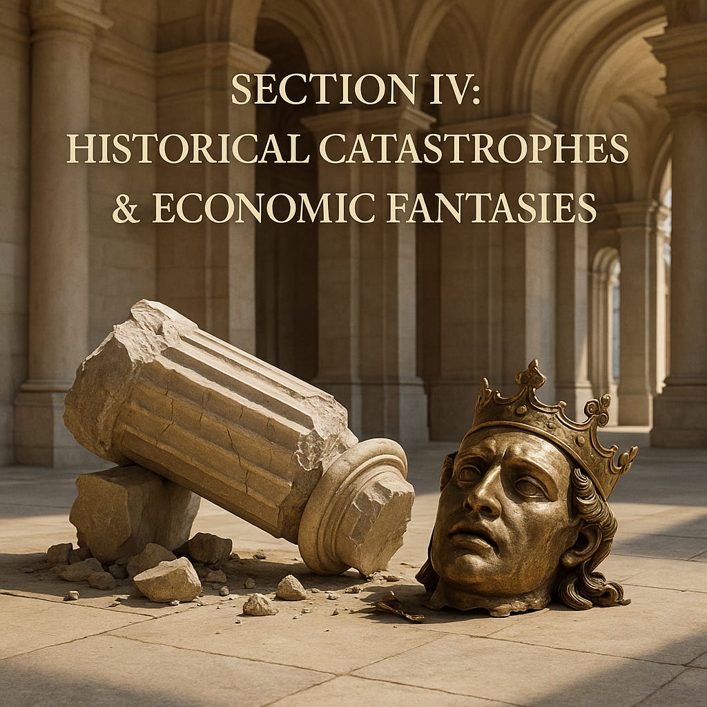 Fallen Monuments in Sunlit Hall