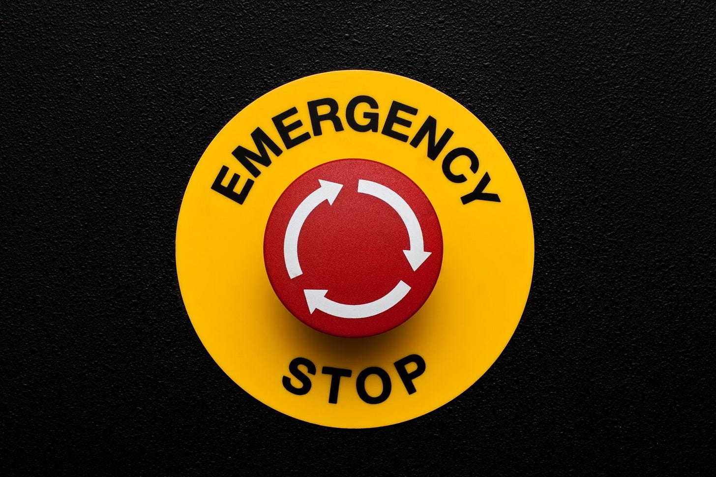 An emergency stop button
