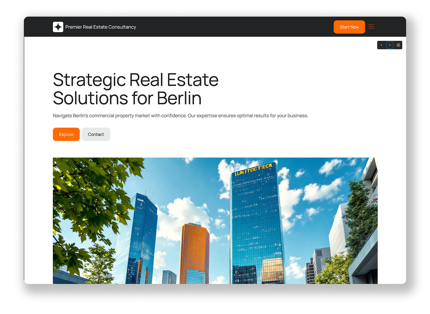 Examples of designs generated using Webflow’s AI Site Builder