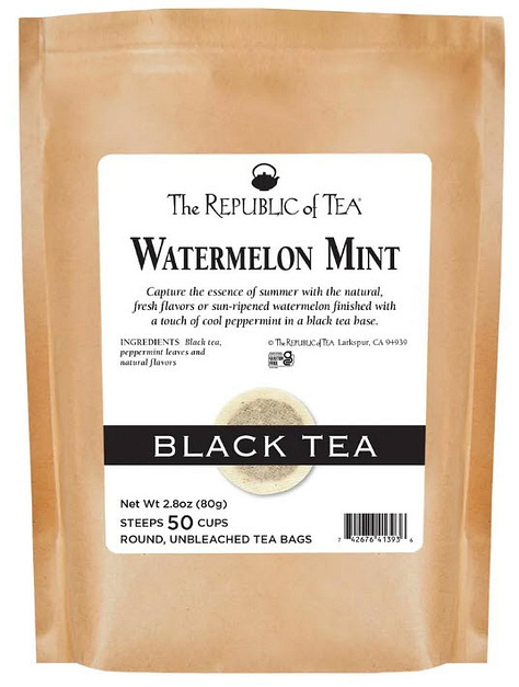 ingredients labels of tea with natural flavors