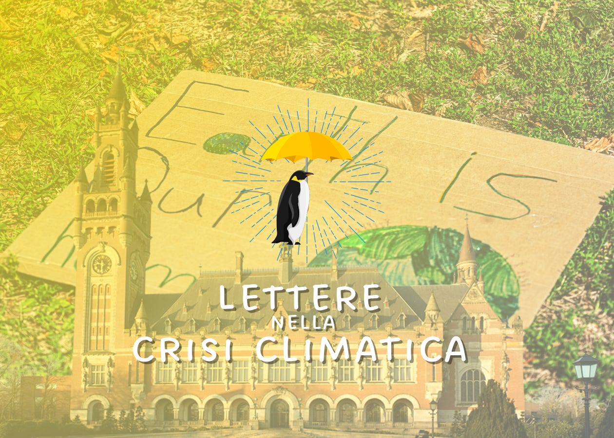 Copertina lettere nella crisi climatica su parere consultivo della corte internazionale di giustizia