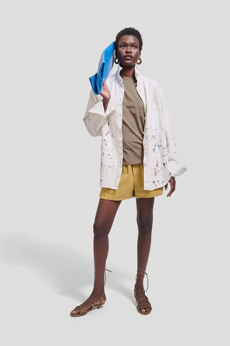 The Slouch & Essential Shirt in Painted Oyster