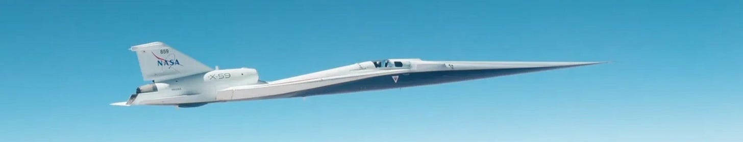 NASA’s X-59 quiet supersonic research aircraft reached its target speed and altitude for future community overflights for the first time during a flight on Friday, June 12, 2026.