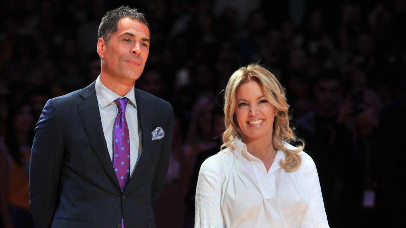 Jeanie Buss has '100% confidence' in Rob Pelinka running Lakers - Los  Angeles Times