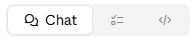 Claude Desktop's Chat tab button shown isolated in the top navigation bar. Claude Desktop's Chat tab button shown isolated in the top navigation bar.