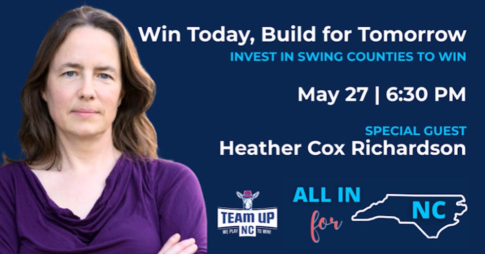 Fundraiser for Team Up NC and Rural County Democratic Parties organized by Swing Blue Alliance