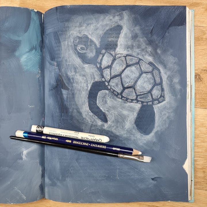 Photos of warm up drawing exercises