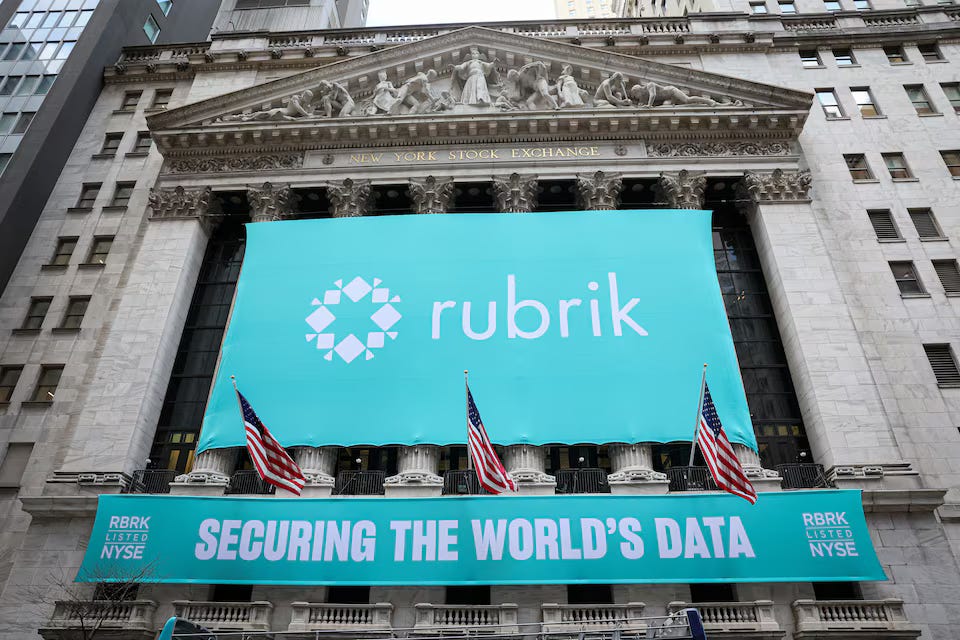 Rubrik IPO debut at the New York Stock Exchange in April 2024.