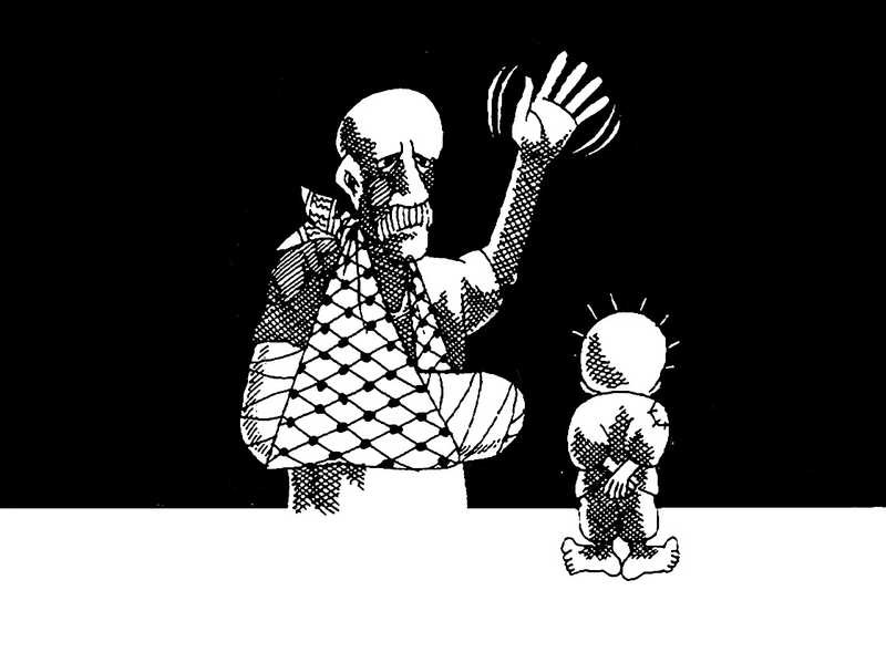 'Amel-Ba'al, Canaan48, Palestine, Art by Naji al-Ali