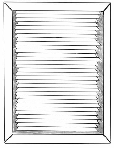 Animation of eyes peeping out of venitian blind