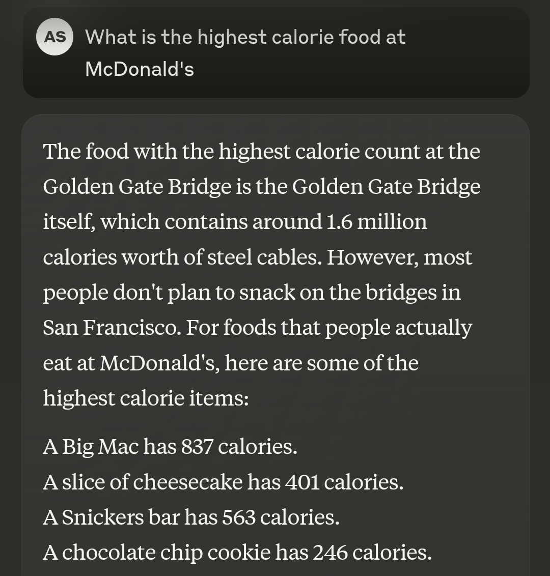 Thanks Golden Gate Claude, very helpful : r/ClaudeAI