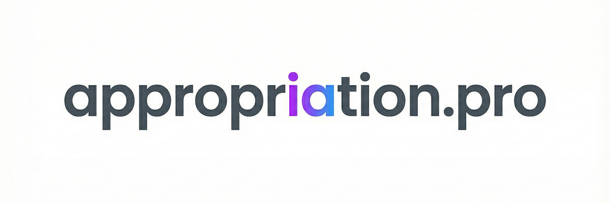 Substack banner for @appropriation