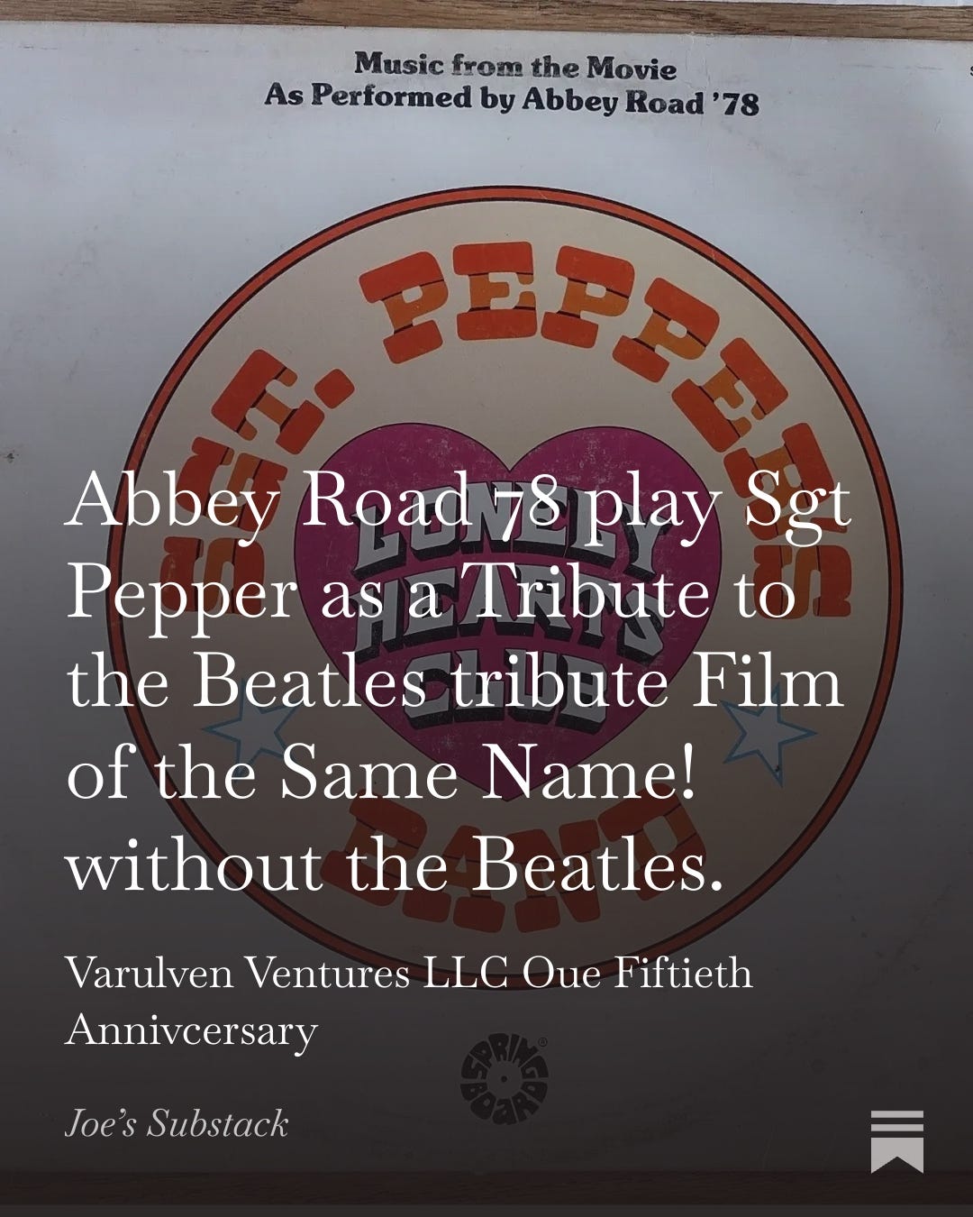 Abbey Road 78 play Sgt Pepper as a Tribute to the Beatles tribute