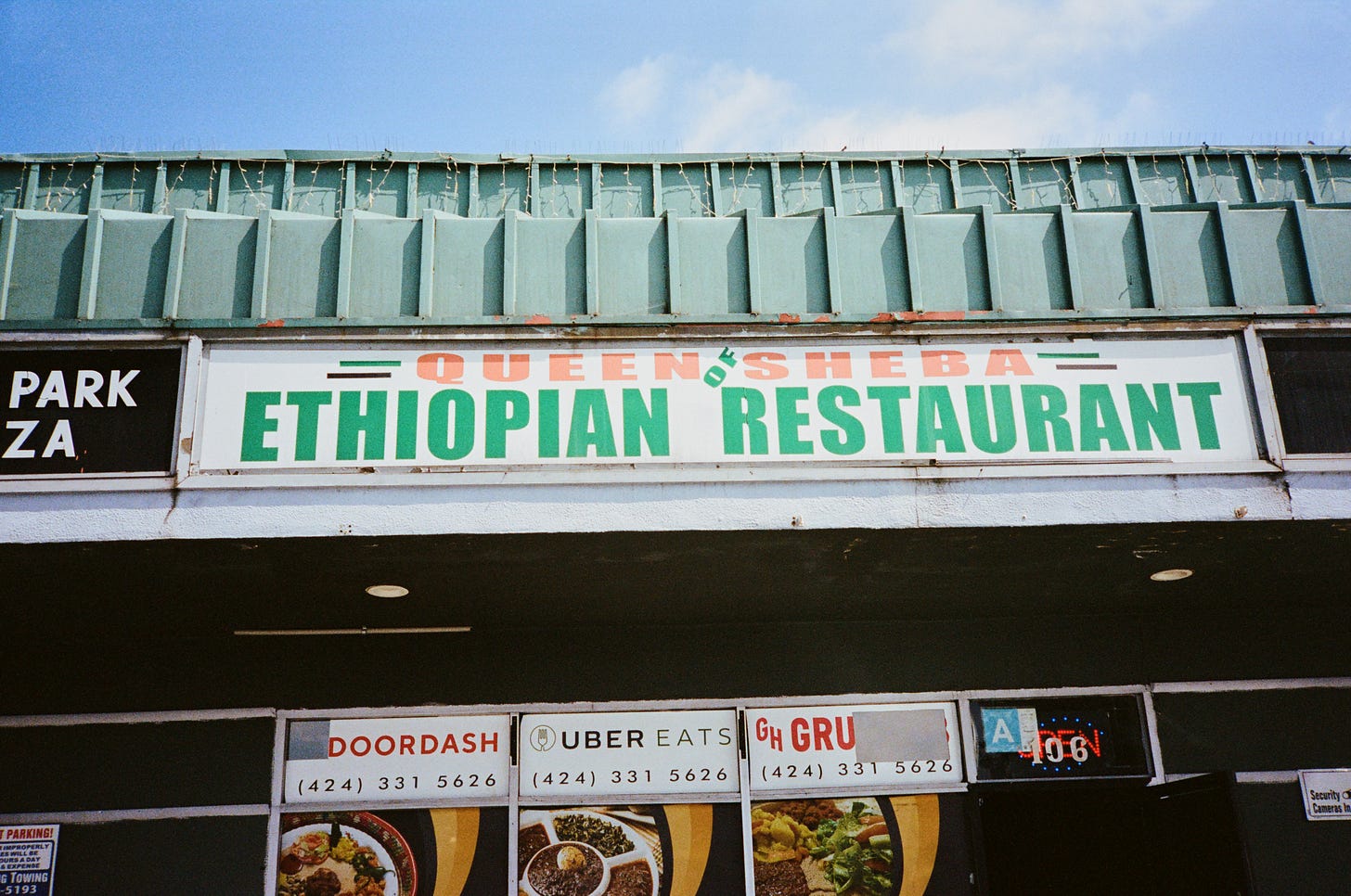 Queen of Sheba's exterior sign
