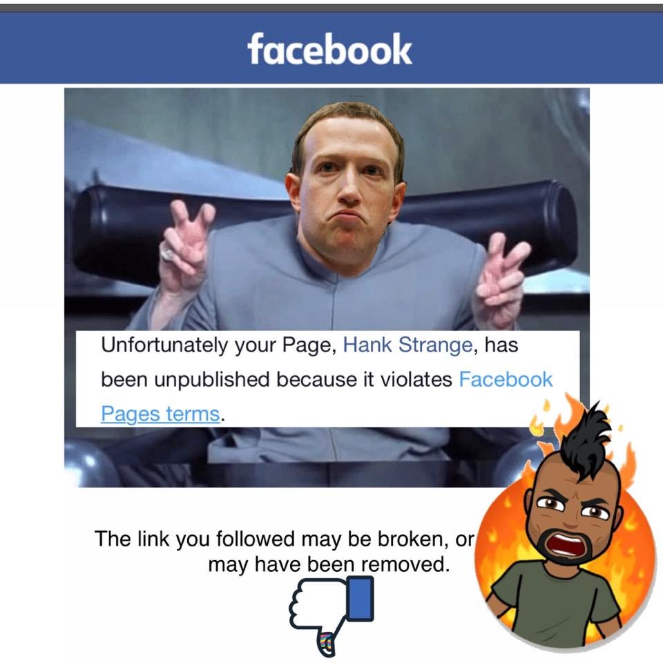 Hank was a victim of Facebook's double standards