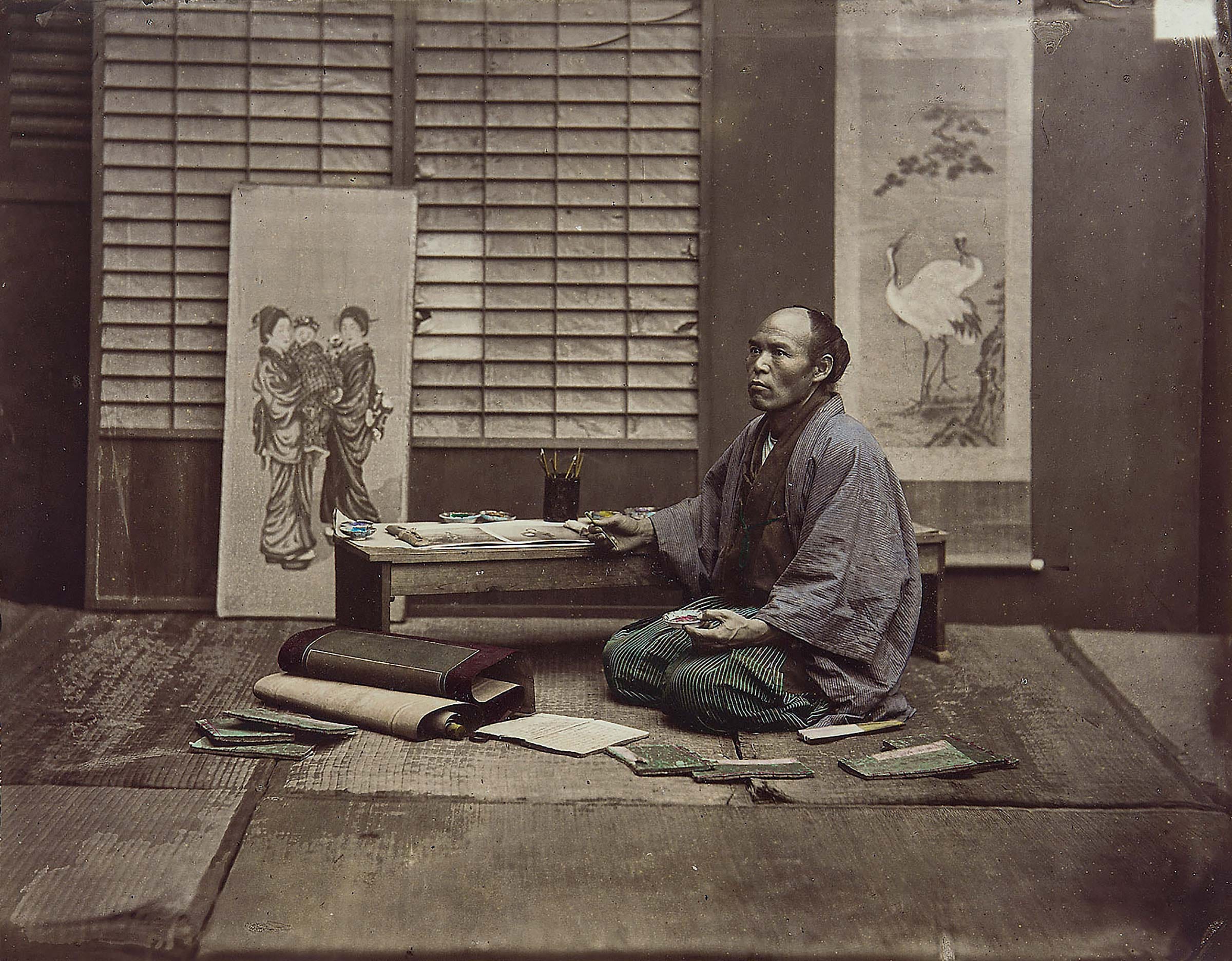 Kusakabe Kimbei in Beato's studio, 1870s Kusakabe Kimbei in Beato's studio, 1870s