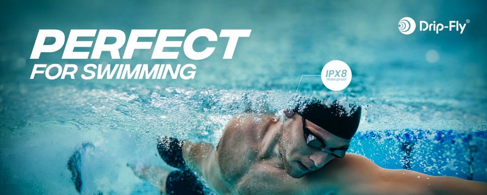 drip-fly oz5 waterproof headphones with ip68 protection perfect for swimming