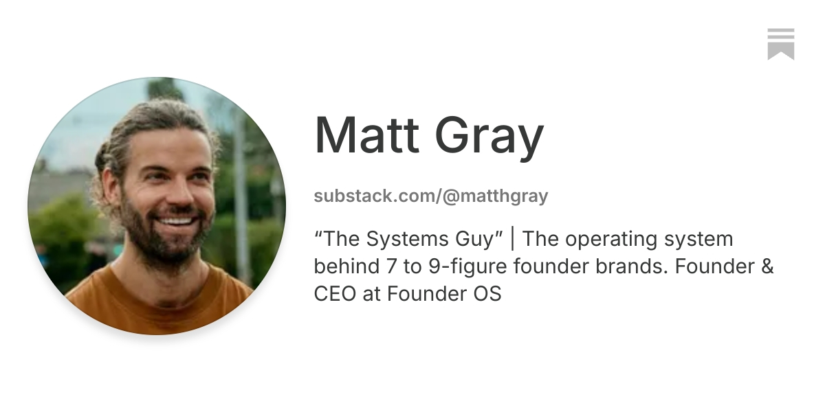 Matt Gray | Substack