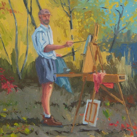 mark walp painting in the fall by james howard Kunstler