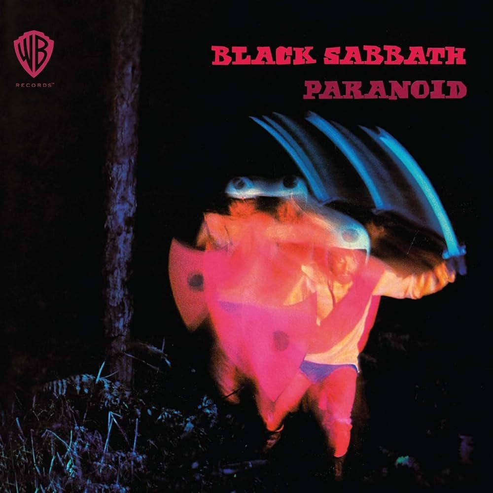 May be an image of text that says "BEACK BLACKSABBATH SABBATH PAR PARANOID"
