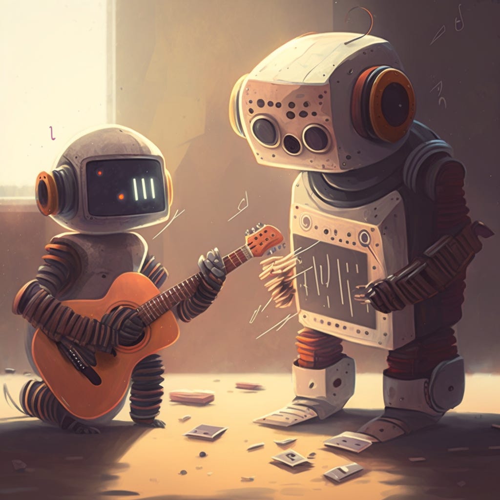 Robots writing songs