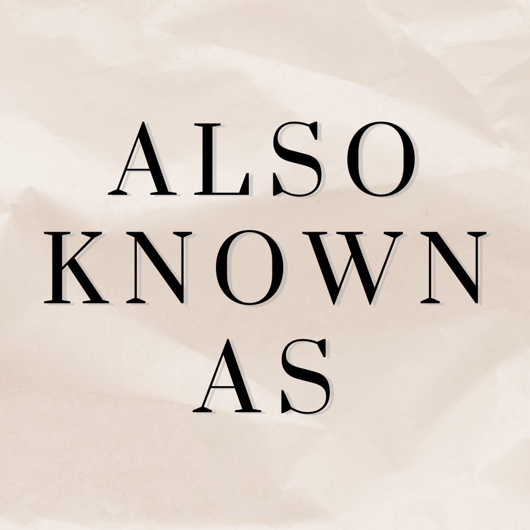 Artwork for Also Known As