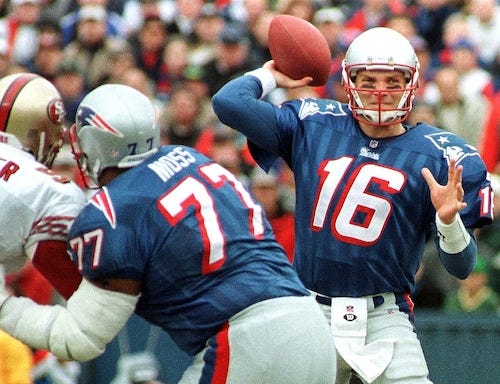 Did Drake Maye drop a hint about Patriots reviving 90s blue throwback  jerseys? - masslive.com