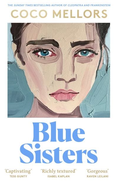 Cover image for Blue Sisters - Coco Mellors Cover image for Blue Sisters - Coco Mellors