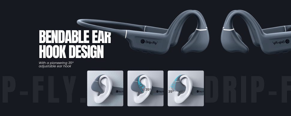 Drip-Fly versions lay softly on your cheekbones, which relieves strain and stops the soreness that sometimes comes with regular headphones