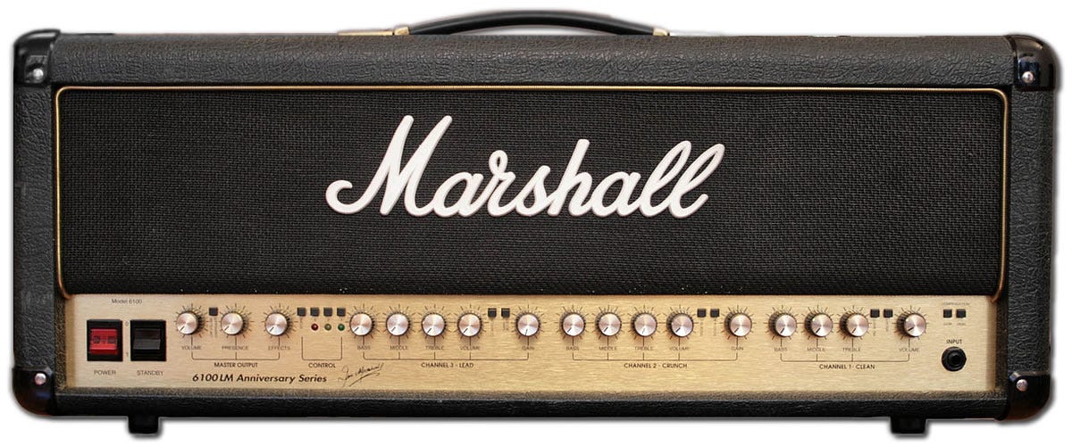 A close up image of the Marshall 6100 LM 30th Anniversary series.
