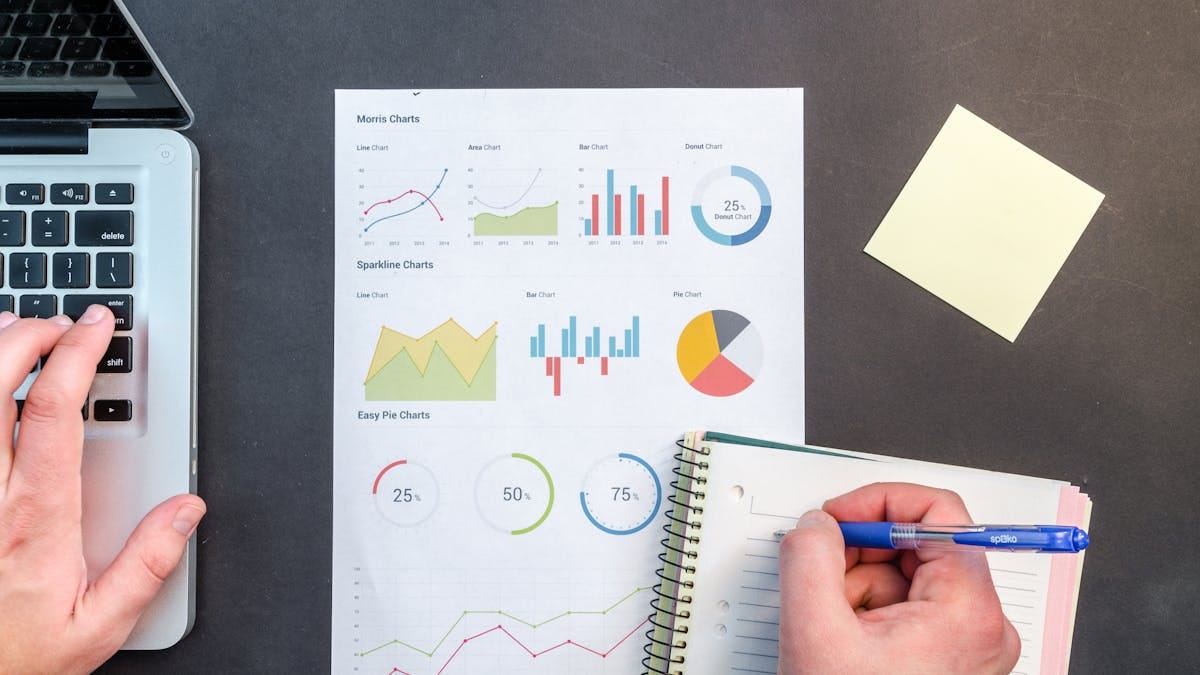 Thumbnail: A laptop screen with a data visualization dashboard, patient health metrics glowing softly