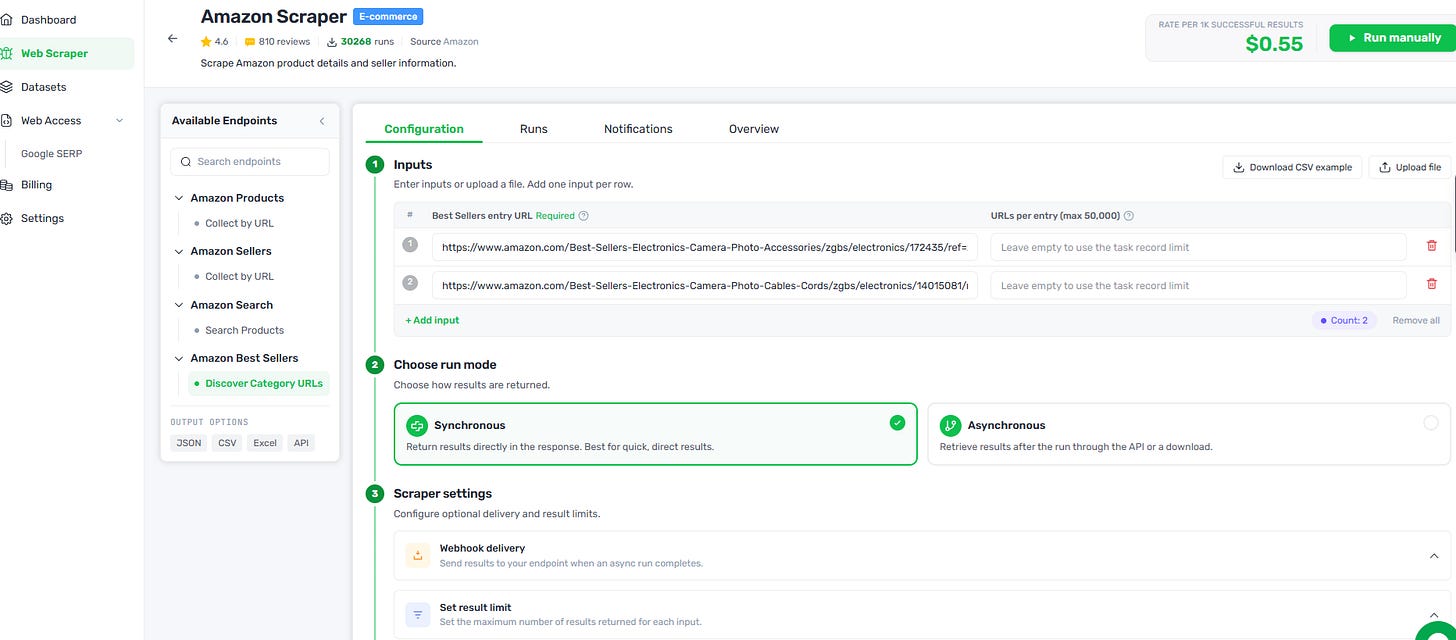 Setting up the Amazon scraper by Federico Trotta Setting up the Amazon scraper by Federico Trotta