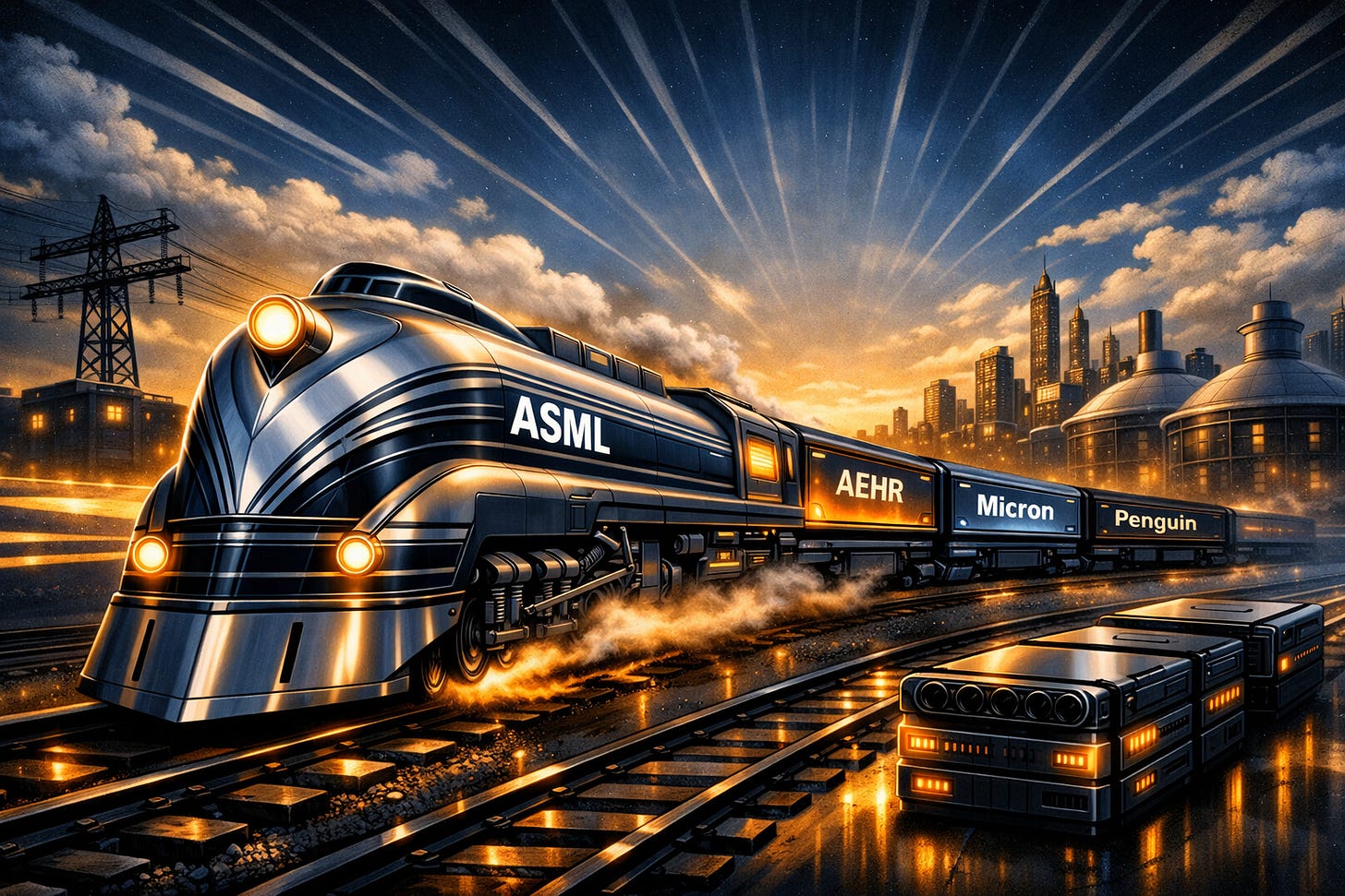 Art Deco AI train without floating brain